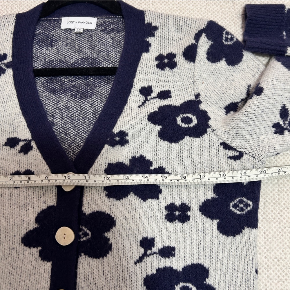 LOST+ WANDER Flower School Sweater Cardigan - Picture 7 of 8